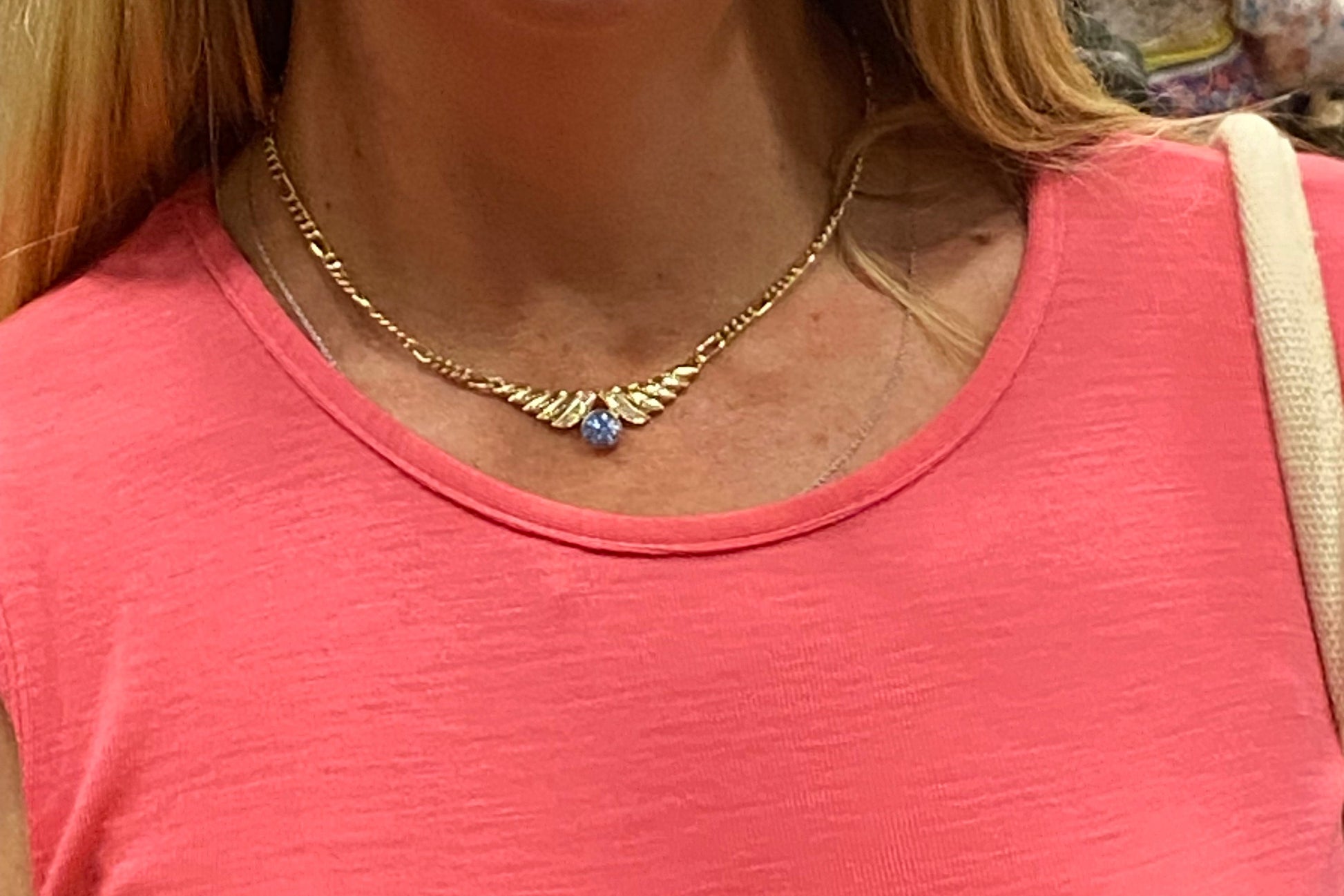 Model Wearing Vintage WonderWings Necklace