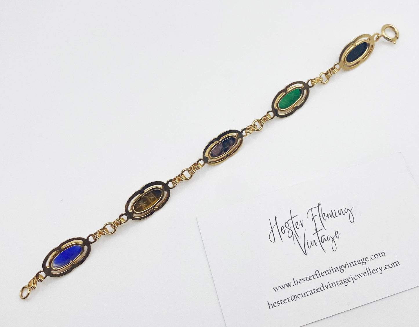 Back view of Egyptian Revival carved gemstone scarabs from the 1970s