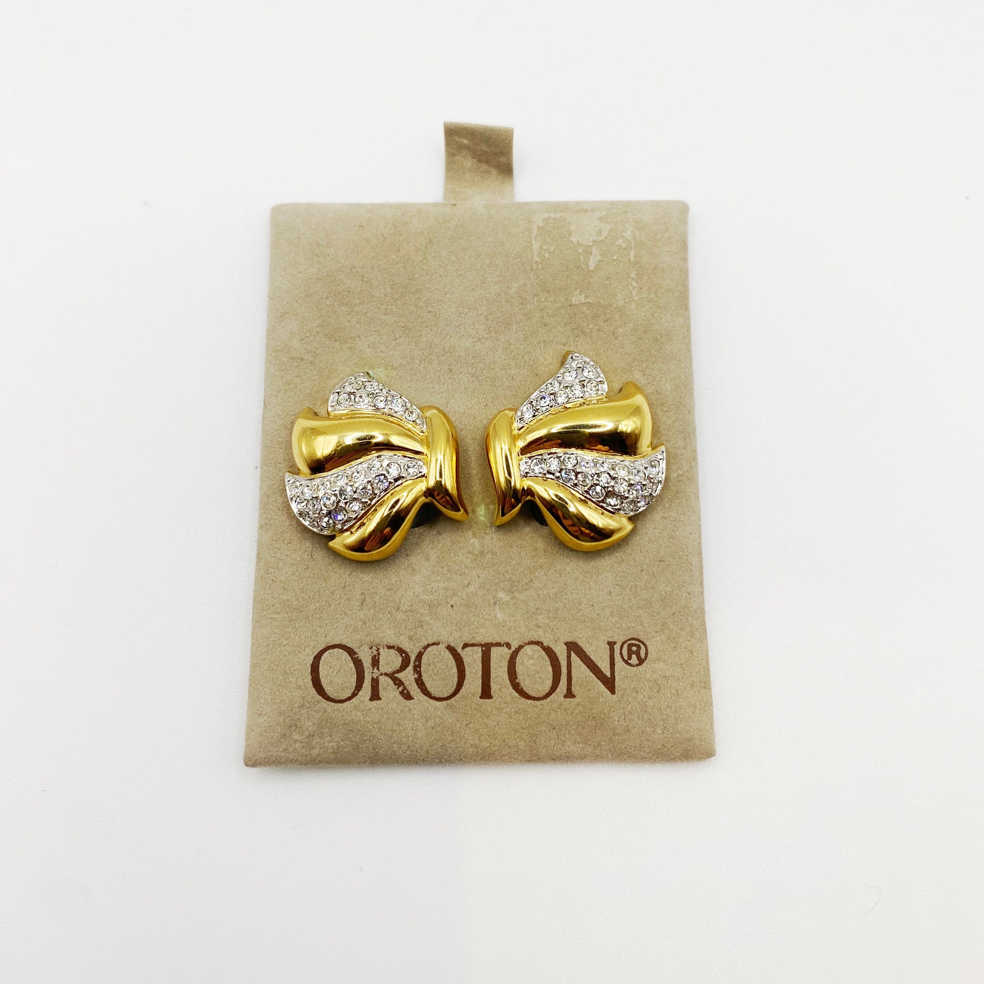 1980s Vintage Oroton Earrings Gold Tone Clip-Ons – Hester