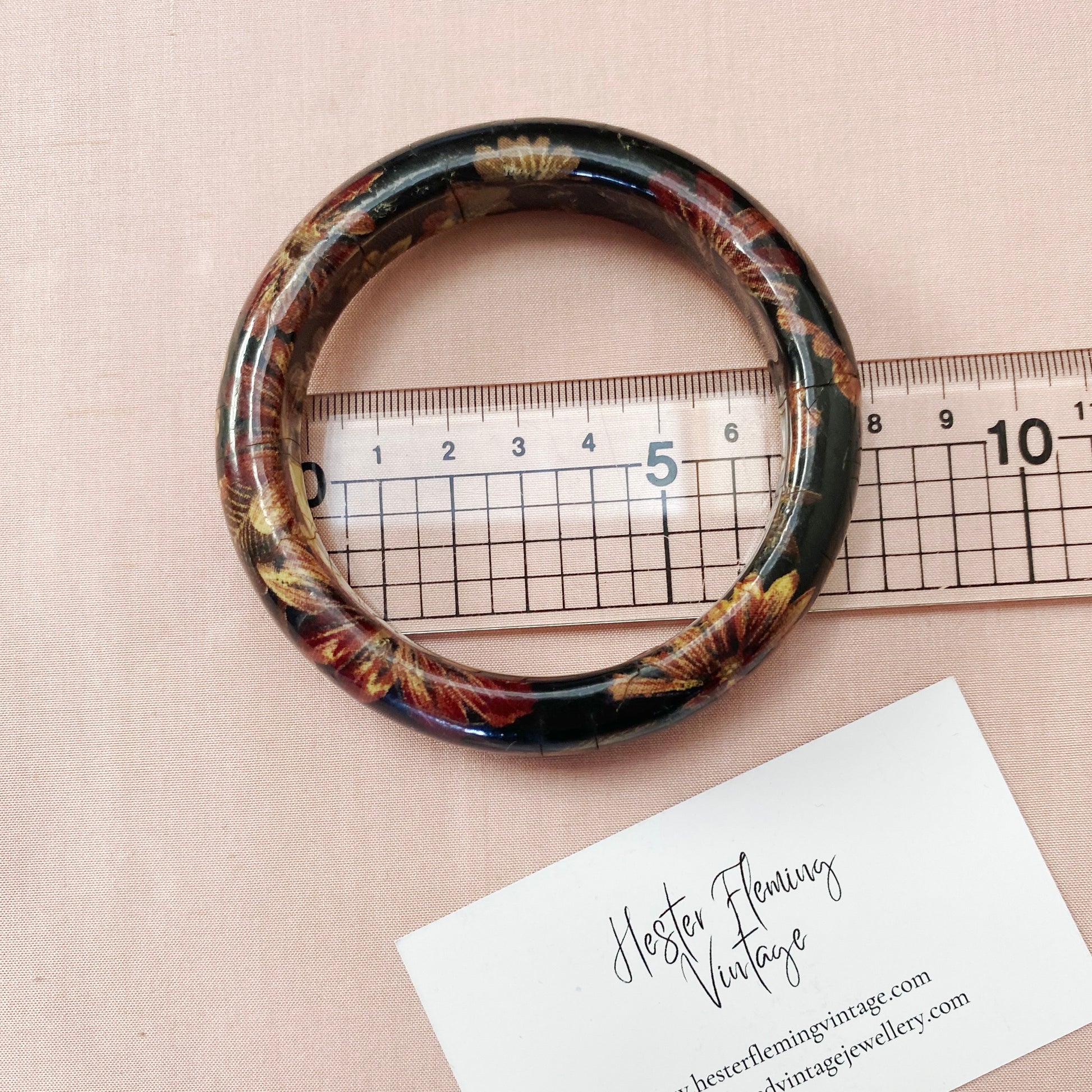 Buch + Deichmann Denmark vintage resin bangle, 6.5cm diameter