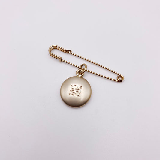 Pre-loved Givenchy Safety Pin and Locket Brooch