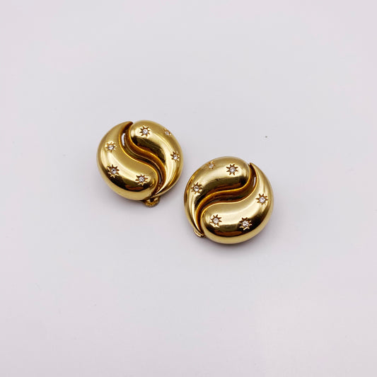 1980s French designer, Andre Courreges Earrings